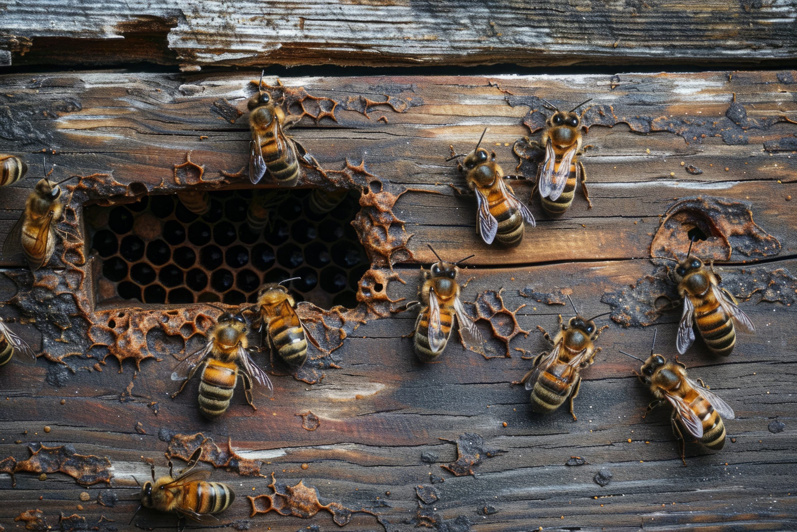 Bee removal Las Vegas – swarm in wood